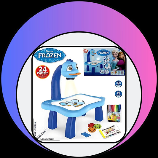 3-In-1 Frozen Creative Projection Painting Table For Kids Creative