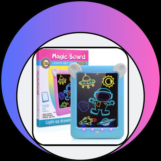 3D Magic Drawing Board with Light for Kids