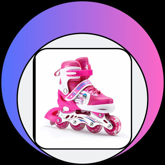 Adjustable Children Single Four-Wheel Roller Skates Skating Shoes