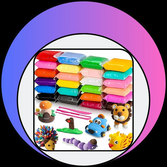Pack of 4 Colorful DIY Art Clay Fluffy Foam with Tools (12 Color Foams in Each Pack)