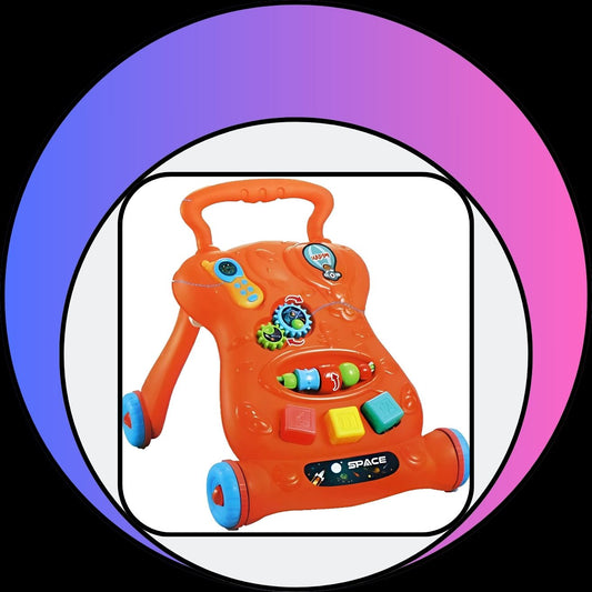Play Together Children 2 In 1 Music Walker With Rattles, Funny Gears, Melodies And Sorter Cubes