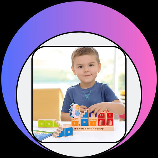  wooden-building-blocks-toy-prince-save-the-princess-interactive-game-for-kids-3d-blocks
