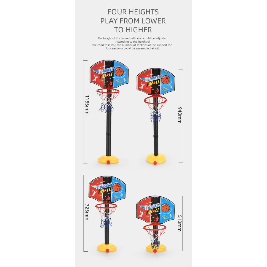 Children’s Basketball Stand Portable Adjustable Indoor Plastic Parent Child Interactive Toy