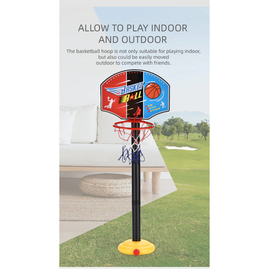 Children’s Basketball Stand Portable Adjustable Indoor Plastic Parent Child Interactive Toy