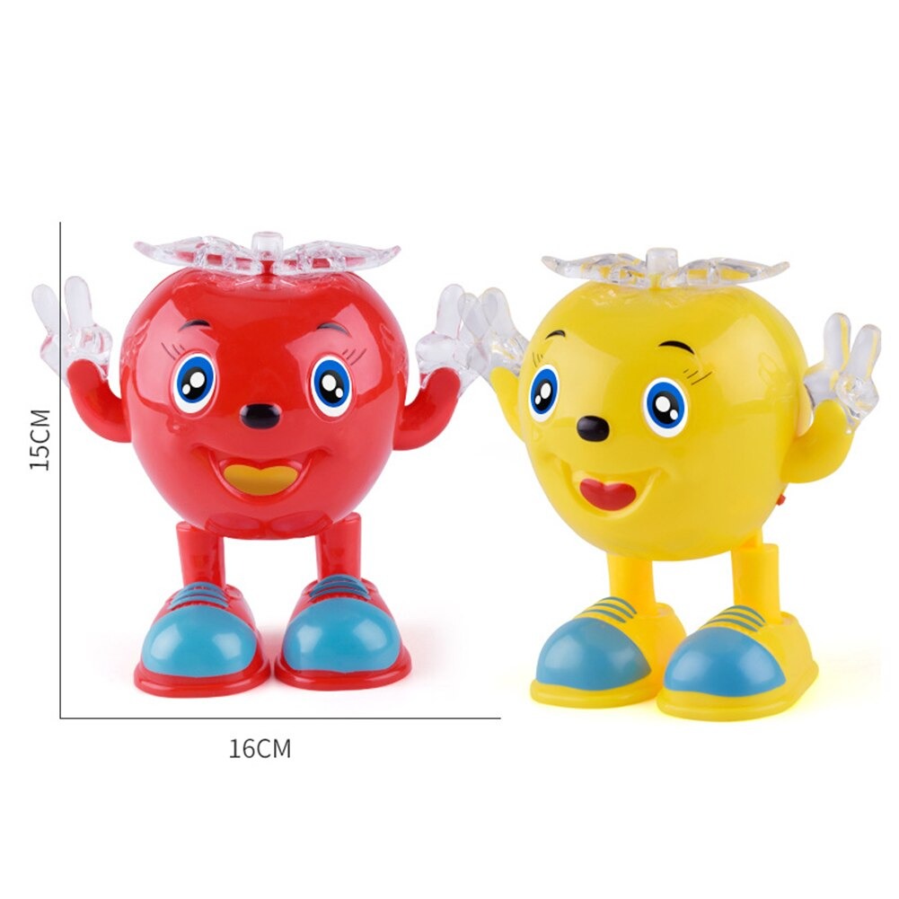Electric Dancing Apple Battery Operated Baby Vocal Toys With Lighting Swing Toy